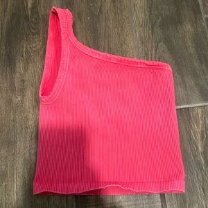Pink one shoulder top